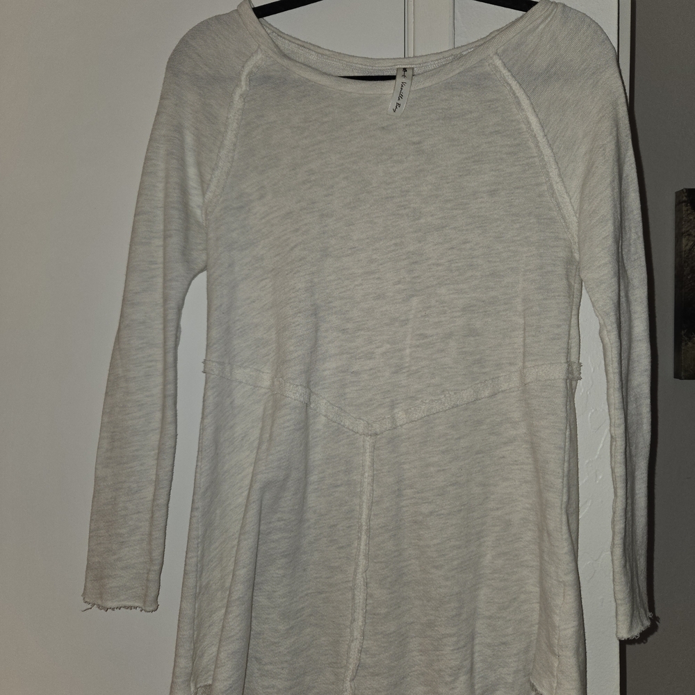 Cotton Vanilla Bay Off-White Long Sleeve Top